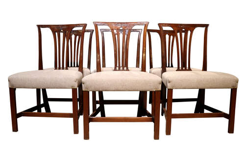Set of Six Georgian Mahogany Dining Chairs