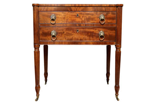 Regency Mahogany Gentlemans Writing Table with Leather Slide c.1820