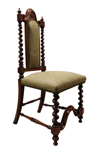 Fine Victorian Walnut Child's Barley Twist Chair c.1860
