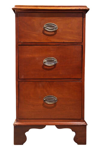Pair of Victorian Mahogany Three Drawer Bedside Chests (Adapted) c.1880