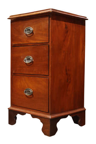 Pair of Victorian Mahogany Three Drawer Bedside Chests (Adapted) c.1880