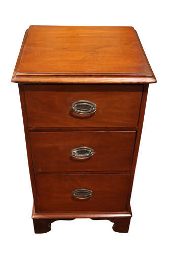 Pair of Victorian Mahogany Three Drawer Bedside Chests (Adapted) c.1880