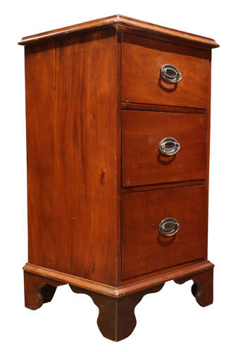 Pair of Victorian Mahogany Three Drawer Bedside Chests (Adapted) c.1880