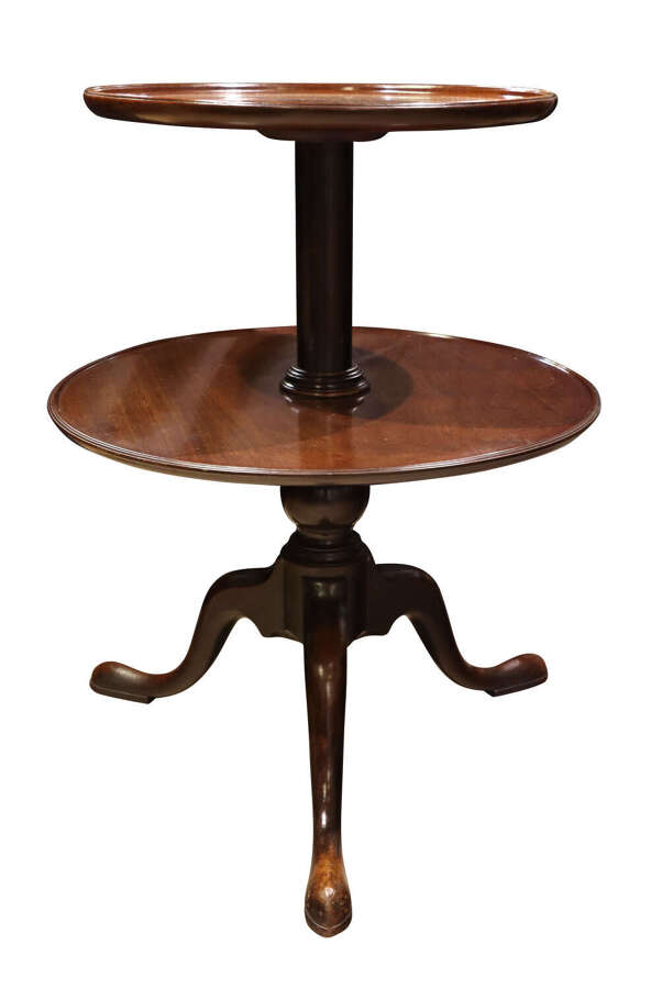 Georgian Mahogany Two-Tier Tripod Etagere, circa 1780