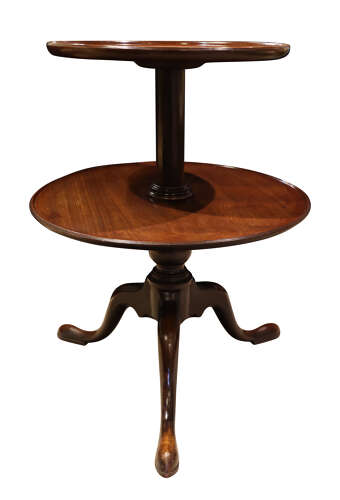 Georgian Mahogany Two-Tier Tripod Etagere, circa 1780