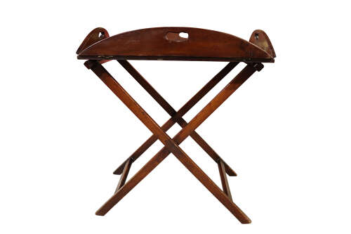 William IV Mahogany Butler's Tray on Folding Stand, c.1830