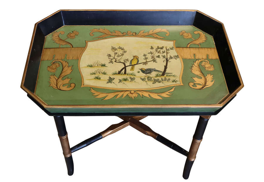 Mid-20th Century Regency Style Painted Chinoiserie Tray Table, c.1950