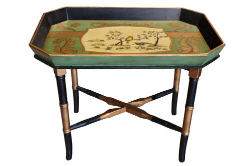 Mid-20th Century Regency Style Painted Chinoiserie Tray Table, c.1950
