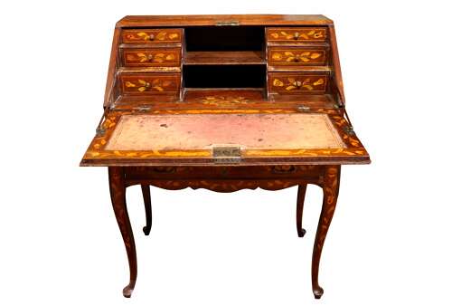 Fine Dutch Floral Marquetry Bureau, circa 1800