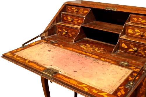 Fine Dutch Floral Marquetry Bureau, circa 1800