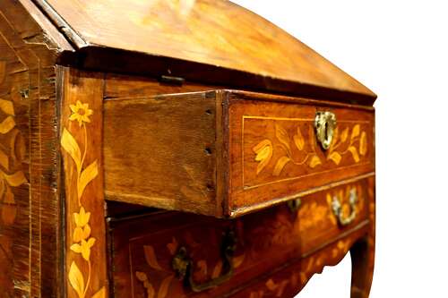 Fine Dutch Floral Marquetry Bureau, circa 1800