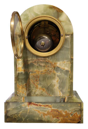 Fine Early 19th Century French Green Onyx Mantel Clock by Charles à Orléans, circa 1830