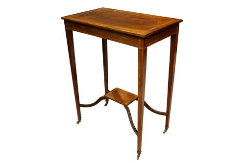Edwardian Inlaid Mahogany Tray Top Occasional Table, circa 1905