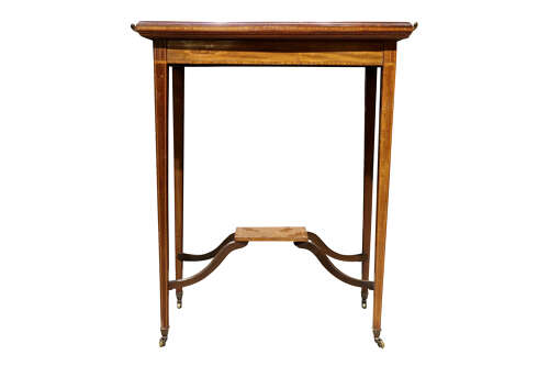 Edwardian Inlaid Mahogany Tray Top Occasional Table, circa 1905