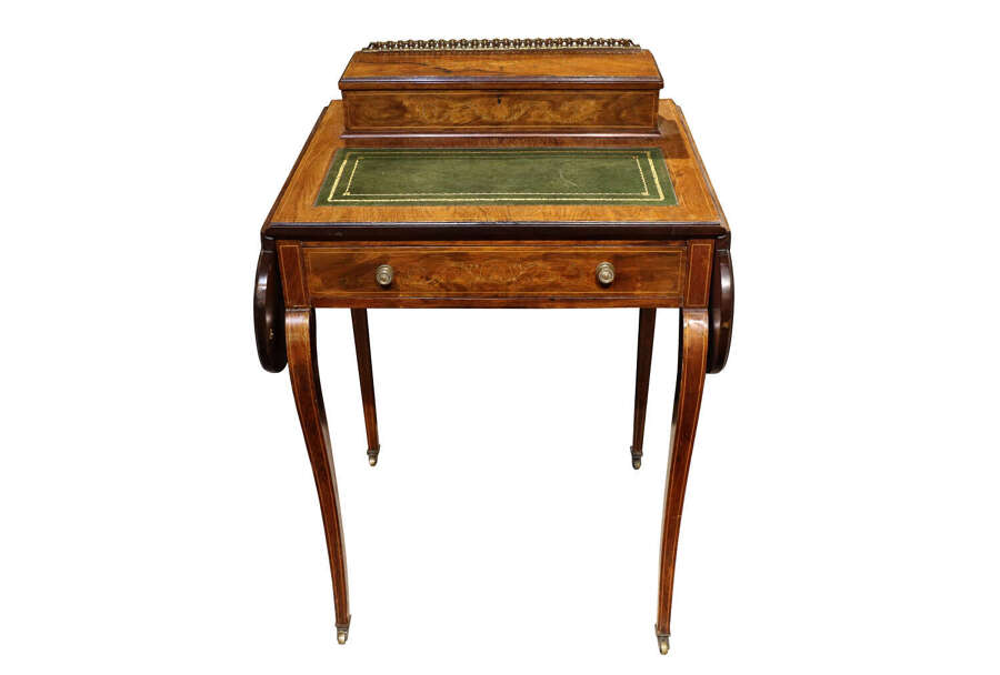 Edwardian Inlaid Rosewood Lady&rsquo;s Writing Table with Fitted Interior, circa 1900