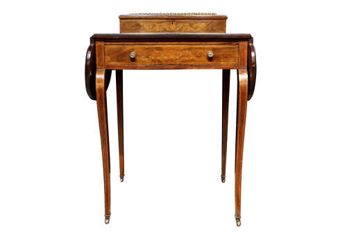 Edwardian Inlaid Rosewood Lady’s Writing Table with Fitted Interior, circa 1900