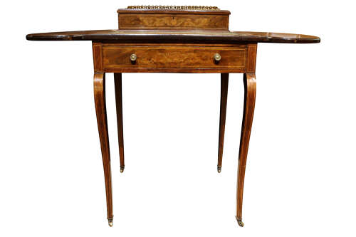 Edwardian Inlaid Rosewood Lady’s Writing Table with Fitted Interior, circa 1900