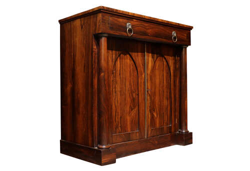 Regency Rosewood Chiffonier with Gothic Panelled Doors, Circa 1820