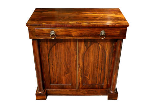 Regency Rosewood Chiffonier with Gothic Panelled Doors, Circa 1820