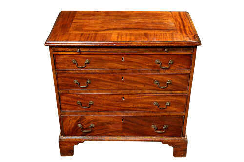 Small George III Mahogany Chest of Drawers with Brushing Slide, Circa 1800
