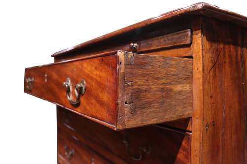 Small George III Mahogany Chest of Drawers with Brushing Slide, Circa 1800