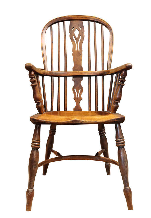 Early 19th Century Yew Wood Windsor Armchair, Circa 1830