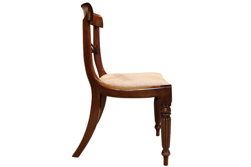 Set of Six William IV Mahogany Bar Back Dining Chairs, Circa 1830