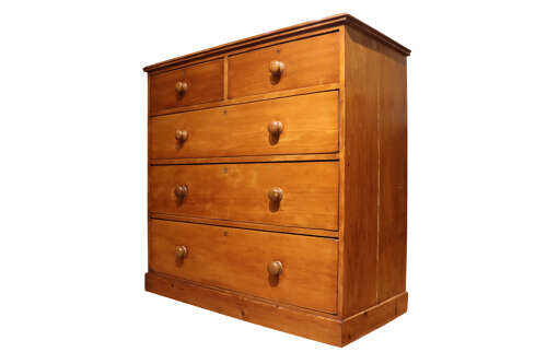 Victorian Pine Chest of Drawers, 19th Century