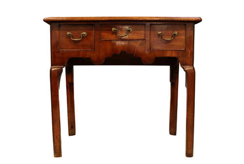 George II Mahogany Lowboy with Three Drawers, Circa 1750