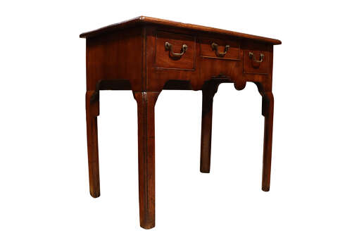 George II Mahogany Lowboy with Three Drawers, Circa 1750