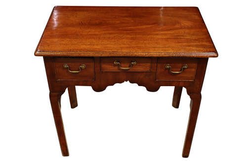 George II Mahogany Lowboy with Three Drawers, Circa 1750