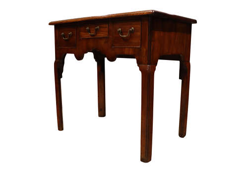 George II Mahogany Lowboy with Three Drawers, Circa 1750