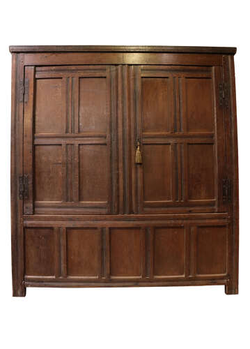 Charles II Oak Panelled Vestment Cupboard, Circa 1680
