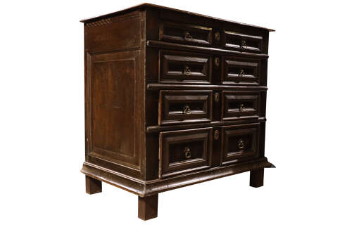 Late 17th Century Charles II Oak Chest of Drawers, Circa 1680