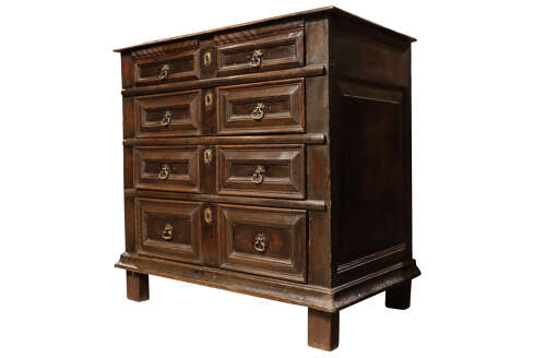 Late 17th Century Charles II Oak Chest of Drawers, Circa 1680